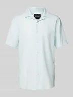 Koszule męskie - Koszula lniana o kroju slim fit z rękawem o dł. 1/2 model ‘CAIDEN’ - miniaturka - grafika 1