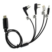 Krótkofalówki - Uniwersalny kabel USB 4 w 1 do programowania radiotelefonów z 4 wtykami - miniaturka - grafika 1