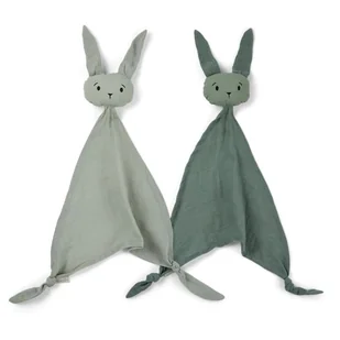 Nuuroo - 2 Przytulanki Z Bawełny Organicznej Ado Light Green/Warm Green - Chusty do noszenia dzieci - miniaturka - grafika 1