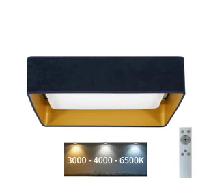 Brilagi - Ściemnialne światło LED VELVET SQUARE LED/24W/230V + +pilot ciemno niebieski - Lampy sufitowe - miniaturka - grafika 1