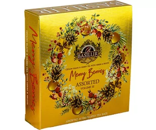 Basilur Merry Berries Vol. Iii Assorted Zestaw Świątecznych Herbat 4 Smaki - Saszetki 40 Szt. - Herbata - miniaturka - grafika 1