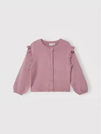 Swetry damskie - NAME IT Kardigan 13202931 Różowy Regular Fit - miniaturka - grafika 1