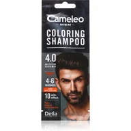 Farby do włosów i szampony koloryzujące - Cameleo Men Coloring Shampoo szamponetka koloryzująca dla mężczyzn 4.0 Średni Brąz15ml - miniaturka - grafika 1