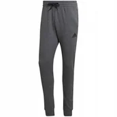 Dresy męskie - Spodnie męskie adidas Essentials Fleece Regular Tapered szare HL2243 L - miniaturka - grafika 1