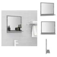 Lustra - vidaXL Lustro łazienkowe szare Sonoma 40x10,5x37 cm materiał drewnopochodny - Umywalki łazienkowe - miniaturka - grafika 1