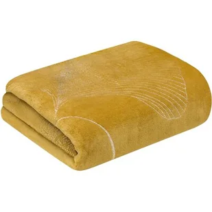Eurofirany Euro Firany KOC FLANELOWY GINKO1 MIODOWY 150x200 1210787 - Koce - miniaturka - grafika 1