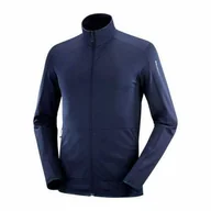 Bluzy sportowe męskie - Bluza Salomon Essential Lightwarm Night Sky - miniaturka - grafika 1
