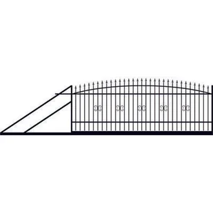 Brama przesuwna Damian 4 m lewa - Ogrodzenia - miniaturka - grafika 1