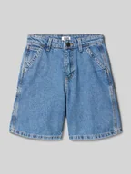 Spodnie i spodenki dla chłopców - Szorty jeansowe o kroju regular fit z 5 kieszeniami model ‘TONY’ - miniaturka - grafika 1