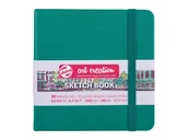 Podobrazia, bloki, papiery - Szkicownik Ciemno Zielony 140G 12X12Cm 80K Talens - miniaturka - grafika 1