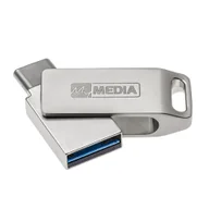 Pendrive - MyMedia MyDual USB 3.2 Gen 1, 64GB, 69270, srebrny, 69270, USB A / USB C, z obrotową osłoną - miniaturka - grafika 1
