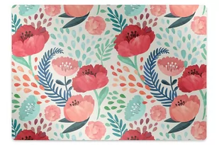 Mata pod fotel biurowy Czerwone maki 120x90 cm - Podnóżki, podpórki, podkładki - miniaturka - grafika 1