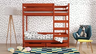 Łóżko piętrowe, WNM Group, Wanda Plus W1, 2 Szuflady, Palisander, 147x77 cm - Łóżka dla dzieci i młodzieży - miniaturka - grafika 1
