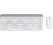 Klawiatury - Logitech Slim Wireless Keyboard and Mouse Combo MK470 klawiatura USB Hiszpański Biały 920-009199 - miniaturka - grafika 1