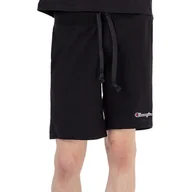 Spodnie sportowe męskie - Spodenki Champion Small Embroidered Script Logo 217068-KK001 - czarne - miniaturka - grafika 1