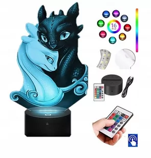 Lampka Nocna Jak Wytresować smoka RGB LED PLEXIDO - Lampy stojące Lampka Nocna Jak Wytresować smoka RGB LED PLEXIDO - Lampy stojące - miniaturka - grafika 1