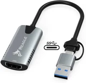 Inne akcesoria audio-wideo - Reagle Karta Przechwytywania VIDEO Grabber HDMI PC USB 2w1 USB-C - miniaturka - grafika 1