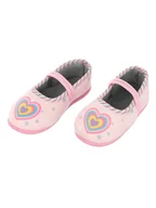 Buty dla dziewczynek - Dziewczęce kapcie dziecięce Serce różowe, Bbs Shoes - miniaturka - grafika 1
