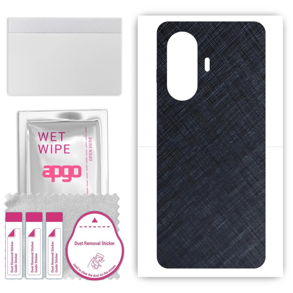 Folia naklejka skórka strukturalna na TYŁ do Huawei Nova 11 Pro - Tytan Niebieski - apgo SKINS