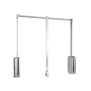 Emuca Pantograf opuszczany wieszak do szafy, regulowana wysokość 830-1150mm, Stal i plastik, Wykończenie chromowane - Wieszaki do szafy - miniaturka - grafika 1