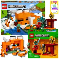 Klocki - LEGO MINECRAFT ZESTAW - Bitwa na moście Netheru (21266) + SIEDLISKO LISÓW (21178 ) KLOCKI PREZENT + EBOOK - miniaturka - grafika 1