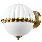 Lampy ścienne - COSMOLight Pralines kinkiet 1-punktowy złoty/biały W01237WH - miniaturka - grafika 1