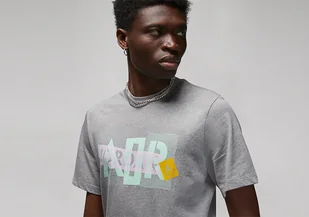 Nike Air Jordan Brand Graphic Crew 3 Tee Carbon Heather - Koszulki męskie - miniaturka - grafika 1