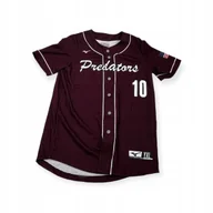 Bluzki damskie - Bluzka dziecięca rozpinana krótki rękaw MIZUNO PERFORMANCE PREDATORS 10 XL - miniaturka - grafika 1