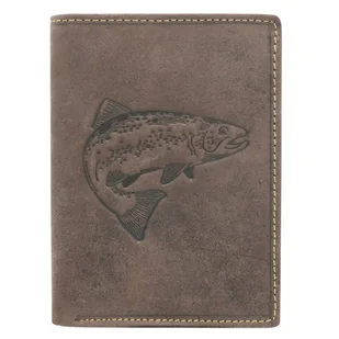 Skórzany męski portfel Wild ANIMALS N4-CHM FISH - Portfele - miniaturka - grafika 1