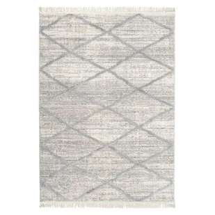 Dywan La Casa 120 x 160 cm caro białe frędzle - Dywany - miniaturka - grafika 1