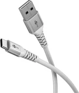 Kable USB - Kabel USB Goobay Super miękki kabel tekstylny USB-C™ z metalowymi złączami, 0,5 m, biały - Długość kabla 0.5 m - miniaturka - grafika 1