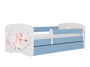 Łóżka dla dzieci i młodzieży - Łóżko dla dziecka, barierka, Babydreams, konik, niebieskie - miniaturka - grafika 1