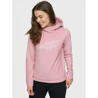 Bluzy sportowe damskie - Damska Bluza Polarowa 4F Wkładana Pudrowy Róż Z22PLD352-65S - miniaturka - grafika 1