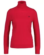 Swetry damskie - GANT Damski sweter MD. Extrafine Lambswool Rollneck Pulver, Sunset PINK, 3XL - miniaturka - grafika 1