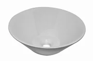 Umywalki - Umywalka nablatowa ceramiczna okrągła 42 cm biała CIRCLE - miniaturka - grafika 1