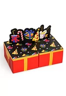 Skarpetki męskie - Happy Socks 4-Pack Happy Holiday Gift Set, Skarpety dla kobiet i mężczyzn, Czerwony-Żółty-Niebieski-Pomarańczowy-Biały (36-40) - miniaturka - grafika 1