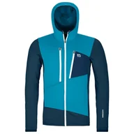 Bluzy sportowe męskie - Męska bluza Ortovox Fleece Grid Hoody M Rozmiar: L / Kolor: niebieski - miniaturka - grafika 1