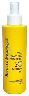 Beauté Pacifique Stay Natural Sun Spray SPF 20 (200ml) - Balsamy i kremy do opalania - miniaturka - grafika 1