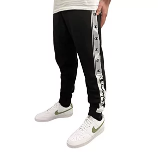 Spodenki męskie - Champion Męskie spodnie dresowe z elastycznymi mankietami Legacy American Tape Heavy Powerblend frotte, czarne, XS, Czarny, XS - grafika 1