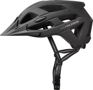 Kross Kask ATTIVO z daszkiem L 58-61cm czarny mat T4CKS000040LBK - Kaski rowerowe - miniaturka - grafika 1