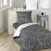 Pościel - Douceur d'intérieur Douceur dintérieur Komplet pościeli ELTO 140 x 200 cm okręgi Komplet pościeli ELTO 140 x 200 cm okręgi - miniaturka - grafika 1