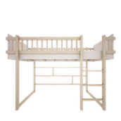 Komody dla dzieci - Łóżko niskie basic antresola białe 90x200 cm - miniaturka - grafika 1