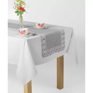 Obrus 85 x 85 Dekoracyjny Rand 930 Szary - Obrusy i serwetki - miniaturka - grafika 2