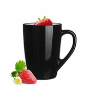 Kubki - Kubek Ala 300 ml malowany Czarny Kawa Herbata Szklany Elegancki z Uchwytem - miniaturka - grafika 1