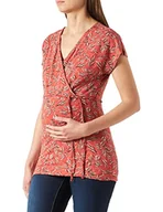 Koszulki i topy damskie - Noppies Damska koszulka Nursing Short Sleeve Allover Print Mango T Shirt, Hot Sauce - P887, 40 EU, Hot Sauce - P887, 40 - miniaturka - grafika 1