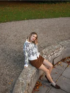 Spódnice - Reserved - Zamszowa spódnica mini - brązowy - miniaturka - grafika 1