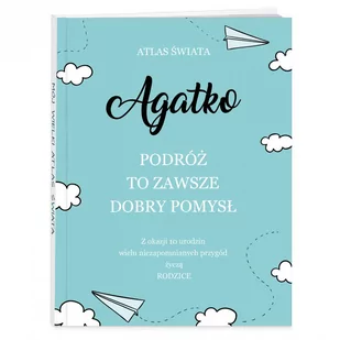 Atlas geograficzny z nadrukiem dla dziewczynki na urodziny - Atlasy i mapy - miniaturka - grafika 1