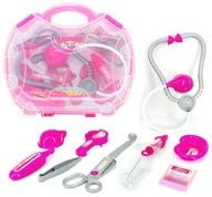 Zabawy w naśladowanie dorosłych - ZESTAW LEKARSKI W WALIZCE 12 ELEMENTÓW ZABAWKA DLA DZIECI - miniaturka - grafika 1