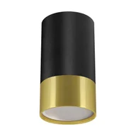 Lampy sufitowe - Sufitowa lampa Puzon 04274 Ideus tubka metalowa czarna złota - miniaturka - grafika 1