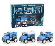 Samochody i pojazdy dla dzieci - NIEBIESKI ZESTAW POJAZDÓ POLICYJNYCH 4 POJAZDY - miniaturka - grafika 1